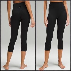 Lululemon Align Ribbed High-Rise Crop 23" Black size 14 NWT